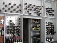 A closer look at the "wine wall"